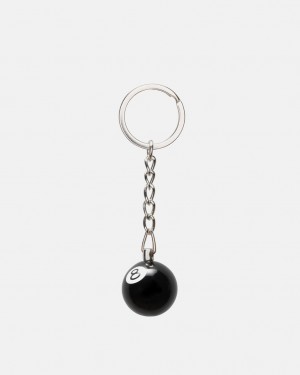 Stussy 8 Ball Keychain - Home Goods Zwart | NLZDE55821