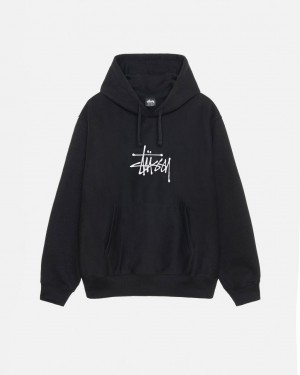 Stussy Basic Applique Hoodie - Unisex Hoodies Zwart | BNLSO68434