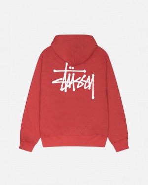 Stussy Basic Stussy Hoodie - Unisex Hoodies Rood | NLQAV94065