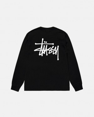 Stussy Basic Stussy LS Tee - Unisex Longsleeve Zwart | GNLUC27168