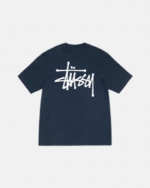 Stussy Basic Stussy Tee - Unisex Shortsleeve Donkerblauw | NLNZX74395