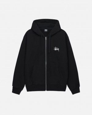 Stussy Basic Stussy Zip Hoodie - Unisex Hoodies Zwart | NLCVG26836