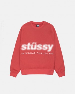 Stussy Blur Crew - Unisex Hoodies Rood | NLQCS22358