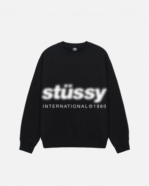 Stussy Blur Crew - Unisex Hoodies Zwart | UNLTG76321