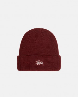 Stussy Cuff Beanie Basic - Unisex Donkerrood | NLDYB80682