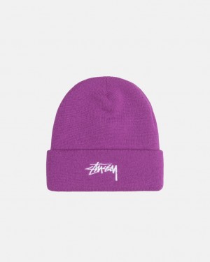 Stussy Cuff Beanie Stock - Unisex Paars | NLNZX49164