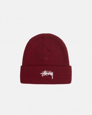 Stussy Cuff Beanie Stock - Unisex Rood | XNLGW48356