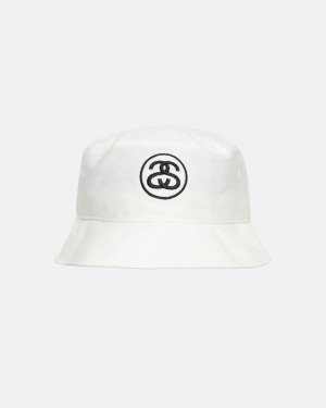 Stussy Deep Bucket Hat SS Link - Unisex Wit | MNLHR75410