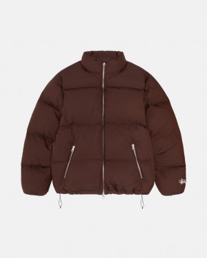 Stussy Down Puffer Nylon - Unisex Jackets Bruin | MNLFT47873