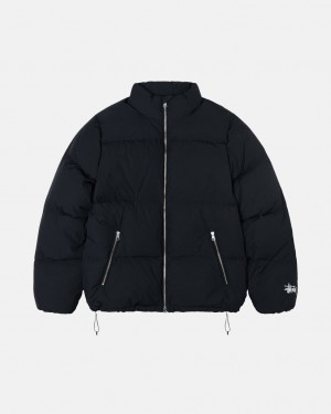 Stussy Down Puffer Nylon - Unisex Jackets Zwart | NLJKU51206