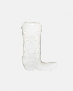 Stussy Keramiek Boot Vase - Vase/Pottery Wit | YNLGT93163