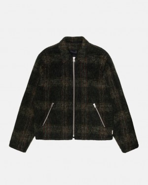 Stussy Mohair Club Jacket - Unisex Jackets Olijfgroen | ZNLNQ98561