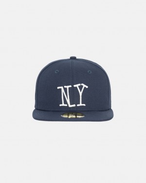 Stussy New Era 59Fifty Ny - Unisex Donkerblauw | MNLFT44451