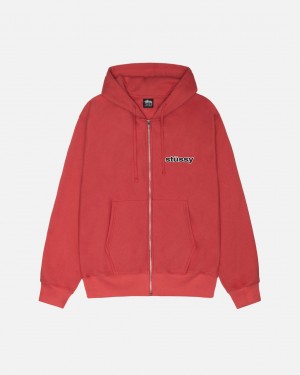 Stussy SS-Link Zip Hoodie - Unisex Hoodies Rood | YNLVQ81087