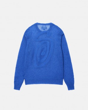 Stussy S Loose Knit Trui - Unisex Sweaters Blauw | NLNEJ58477