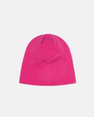 Stussy Skullcap Embossed Smooth Stock - Unisex Roze | NLXMI89254