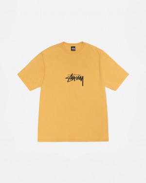 Stussy Small Stock Tee Pigment Dyed - Unisex Shortsleeve Oranje | ZNLNQ93916