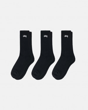 Stussy Stock Crew Sock Pack - Home Goods Zwart | NLEGJ46280