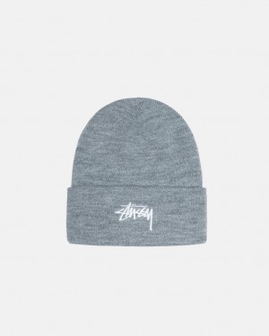 Stussy Stock Cuff Beanie - Unisex Grijs | NLQAV31137