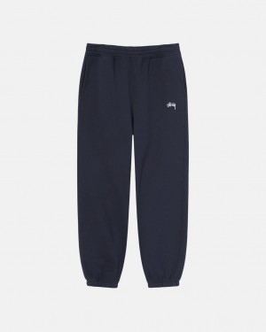 Stussy Stock Logo Sweatpant - Unisex Pants Donkerblauw | YNLVQ62081