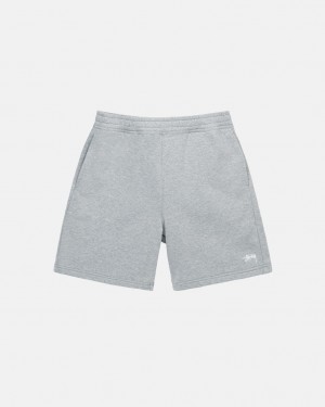 Stussy Stock Logo Sweatshort - Unisex Shorts Trunks Grijs | NLQAV69395