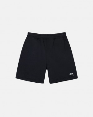 Stussy Stock Logo Sweatshort - Unisex Shorts Trunks Zwart | DNLKV17504