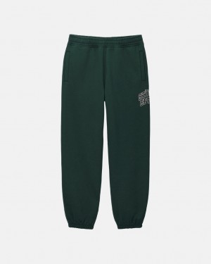 Stussy Stüssy Sport Sweatpant - Unisex Jeans Pants Diepgroen | ANLDF82379