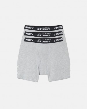 Stussy Stussy Boxer Briefs - Unisex Shorts Trunks Grijs | NLEAH80136