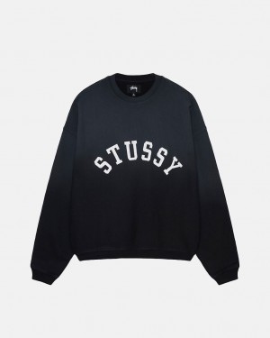 Stussy Sun Faded Oversized Crew - Unisex Hoodies Zwart | ANLWC36306