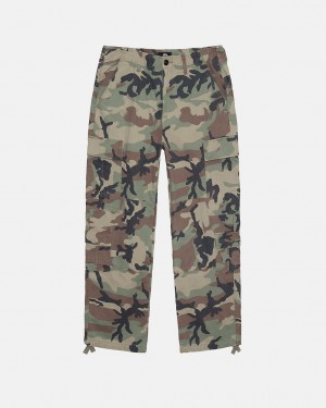 Stussy Surplus Cargo Ripstop - Unisex Jeans Pants Camo | MNLHR17152