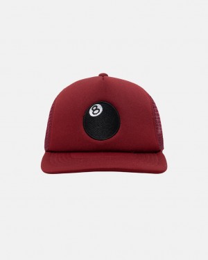 Stussy Trucker 8 Ball Snapback - Unisex Rood | NLJBT52678