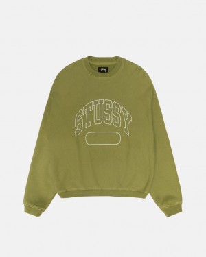 Stussy Varsity Oversized Crew - Unisex Hoodies Groen | NLJZR59753