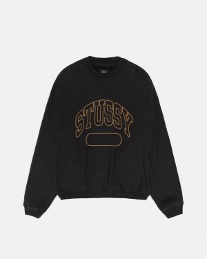 Stussy Varsity Oversized Crew - Unisex Hoodies Zwart | DNLKV76798