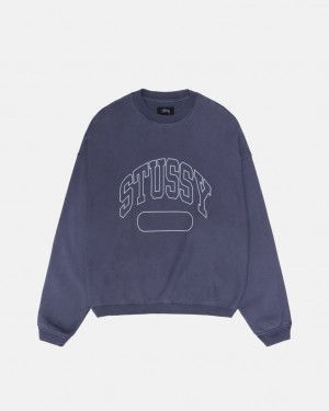 Stussy Varsity Oversized Crew - Unisex Hoodies Blauw | NLCVG12956