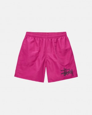 Stussy Water Kort Big Basic - Unisex Shorts Trunks Roze | NLICD73932