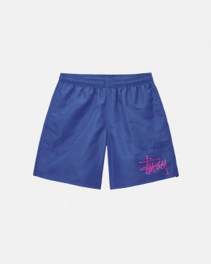 Stussy Water Kort Big Basic - Unisex Shorts Trunks Koningsblauw | PNLQX64839