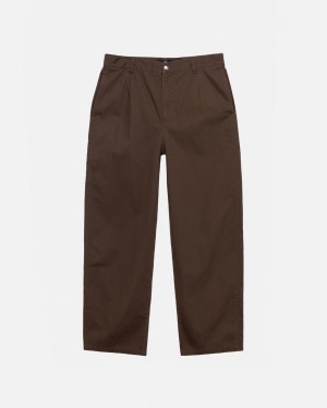 Stussy Workgear Trouser Twill - Unisex Pants Bruin | MNLHR75711