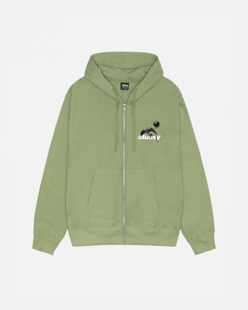 Stussy Apocalypse Zip Hoodie - Unisex Hoodies Groen | SNLNY76401