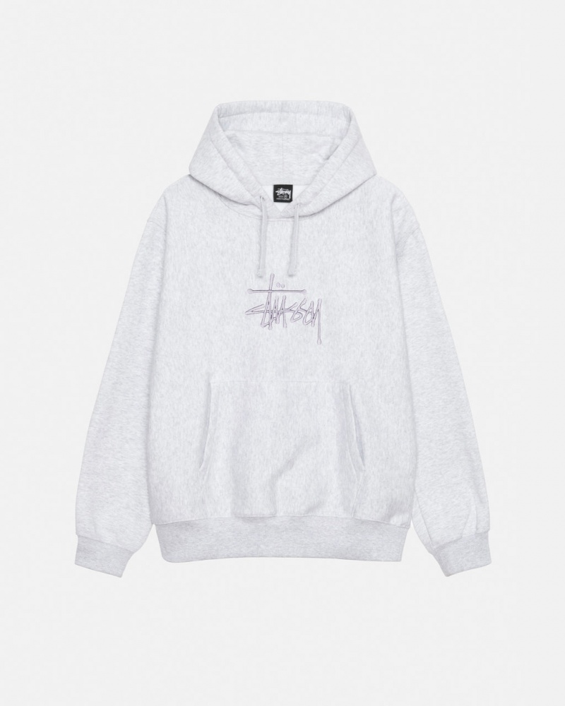 Stussy Basic Applique Hoodie - Unisex Hoodies Grijs | NLEGJ41424