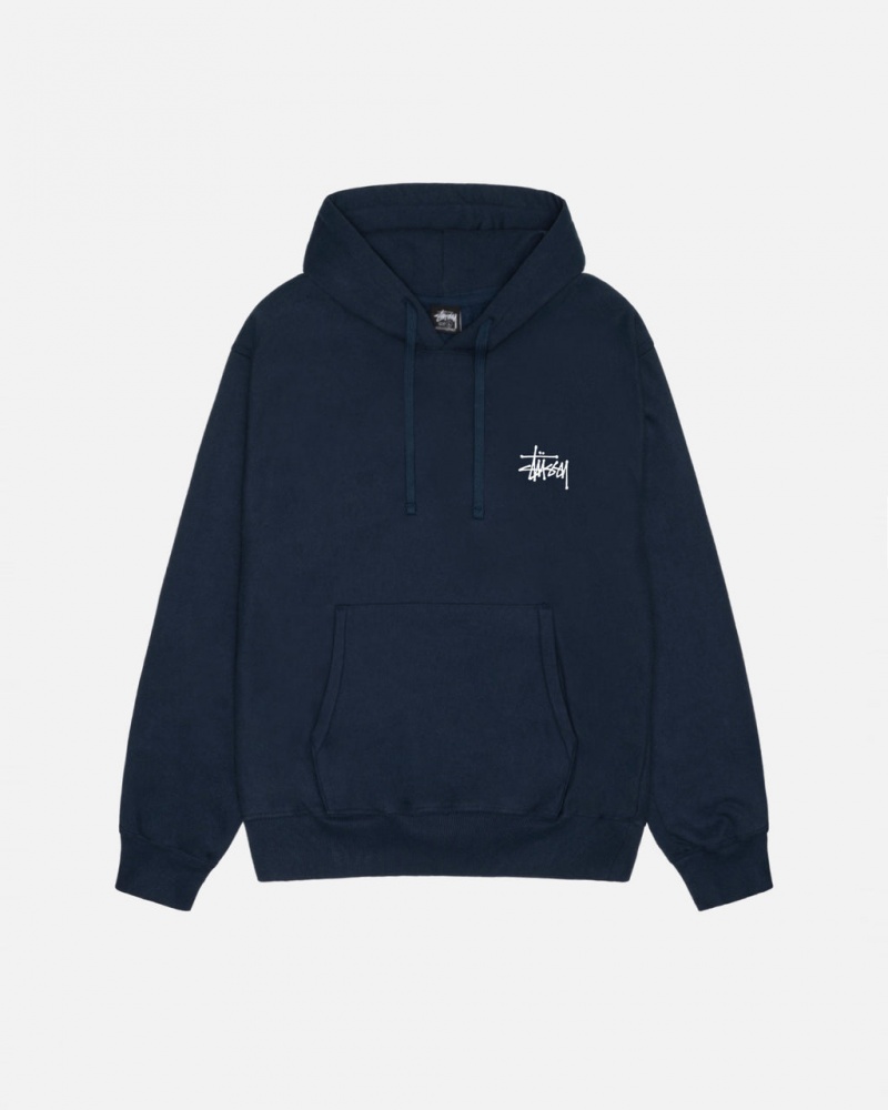 Stussy Basic Stussy Hoodie - Unisex Hoodies Donkerblauw | NLIIZ41489