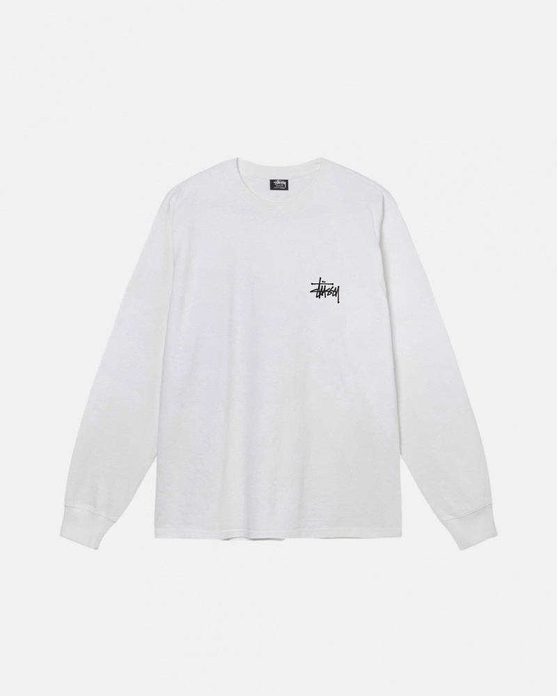 Stussy Basic Stussy LS Tee - Mens Tees Wit | LNLTR47981