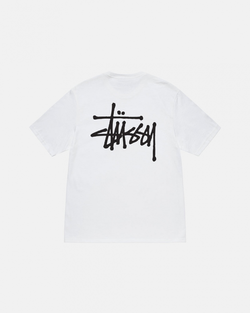 Stussy Basic Stussy Tee - Unisex Shortsleeve Wit | NLIIZ20433