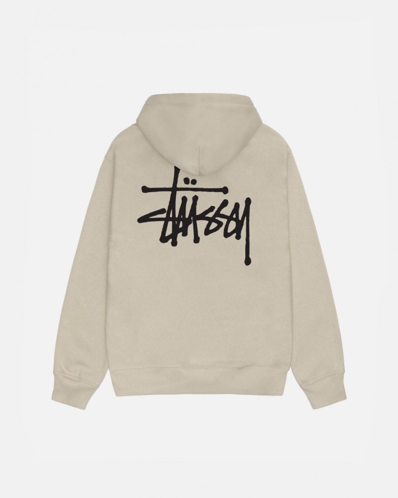 Stussy Basic Stussy Zip Hoodie - Unisex Hoodies Khaki | BNLSD67200