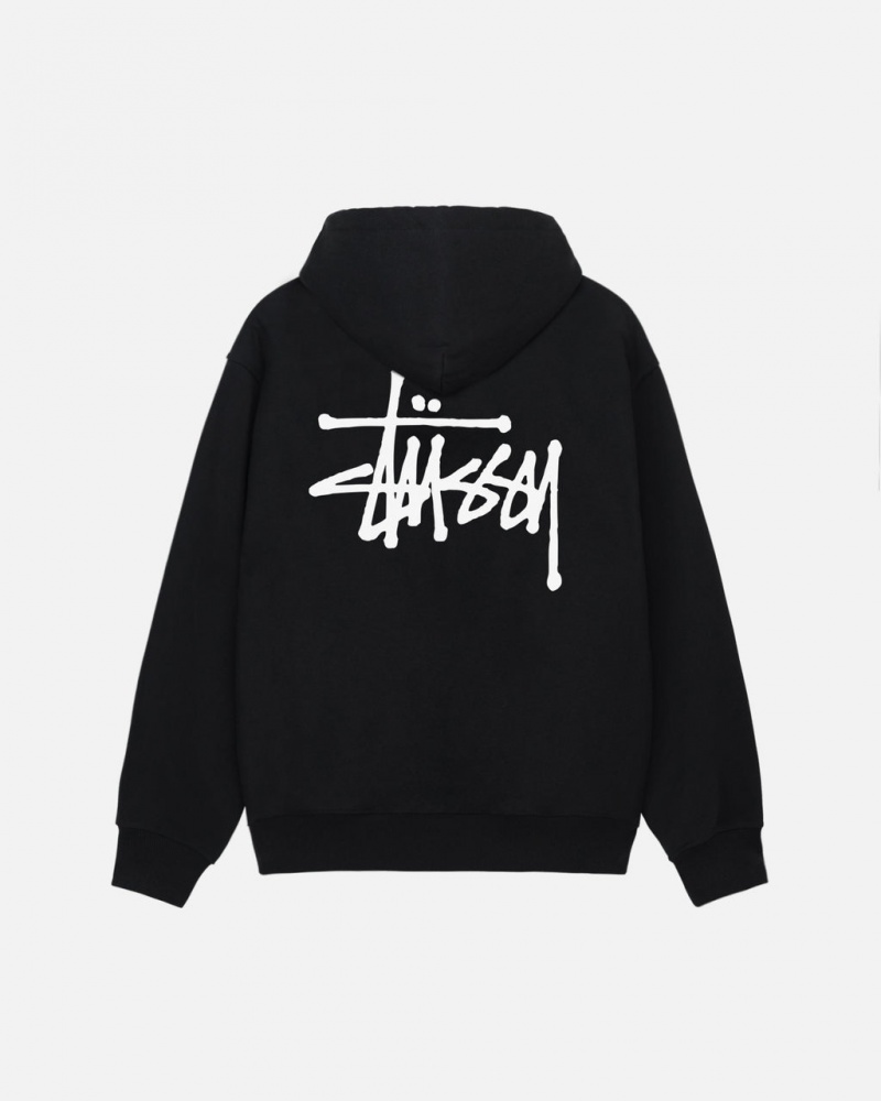 Stussy Basic Stussy Zip Hoodie - Unisex Hoodies Zwart | NLCVG26836