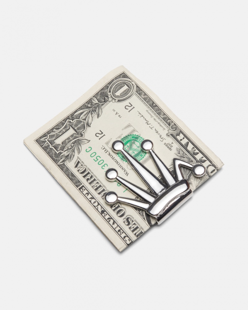 Stussy Bent Crown Money Clip - Novelty Home Zilver | UNLND22992