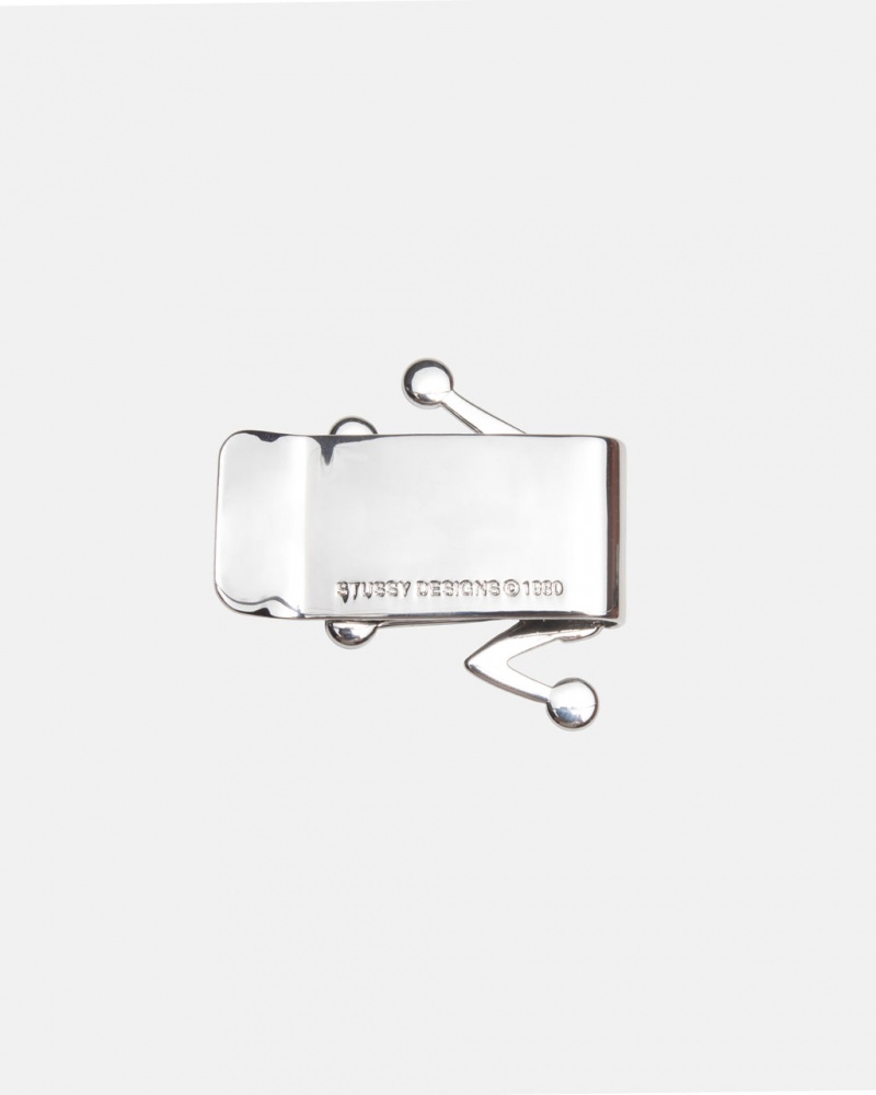 Stussy Bent Crown Money Clip - Novelty Home Zilver | UNLND22992