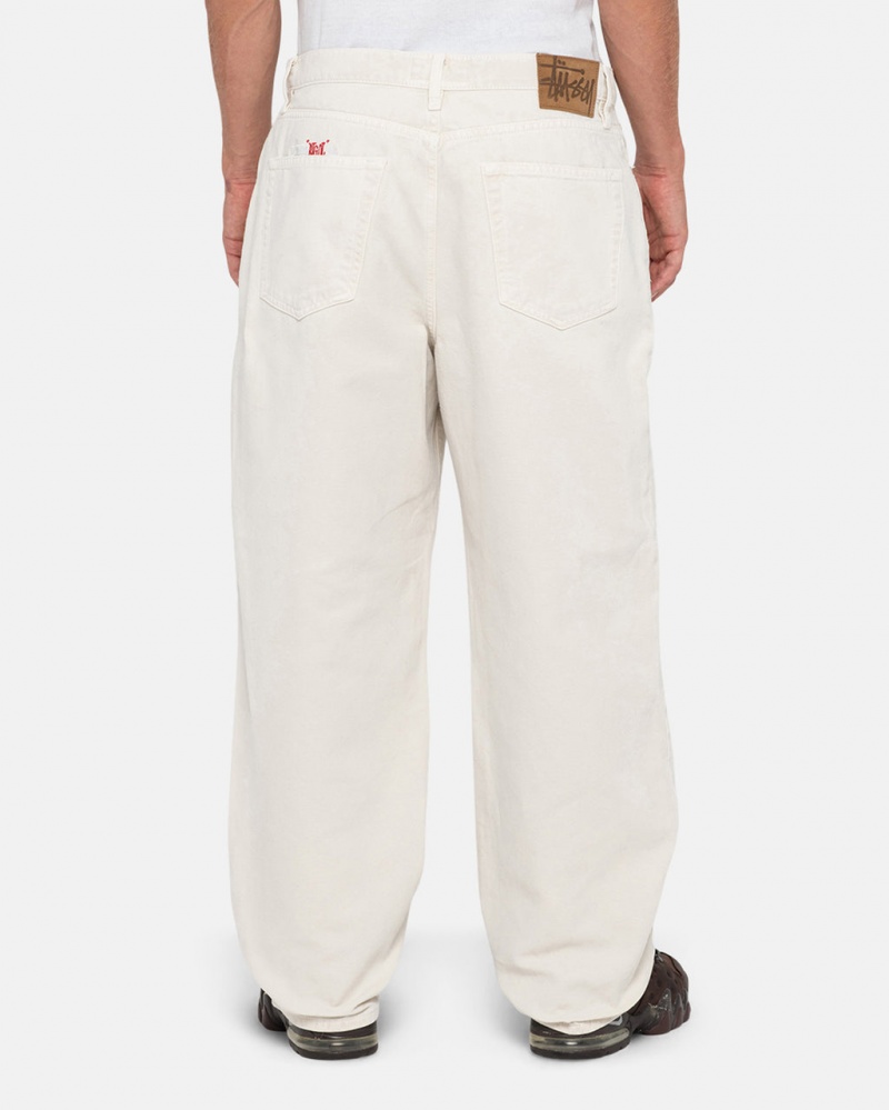 Stussy Big Ol Jean Washed Canvas - Unisex Pants Beige | UNLTG73897