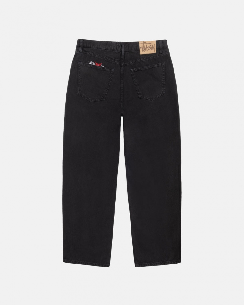 Stussy Big Ol Jean Washed Canvas - Unisex Pants Zwart | SNLNY86440