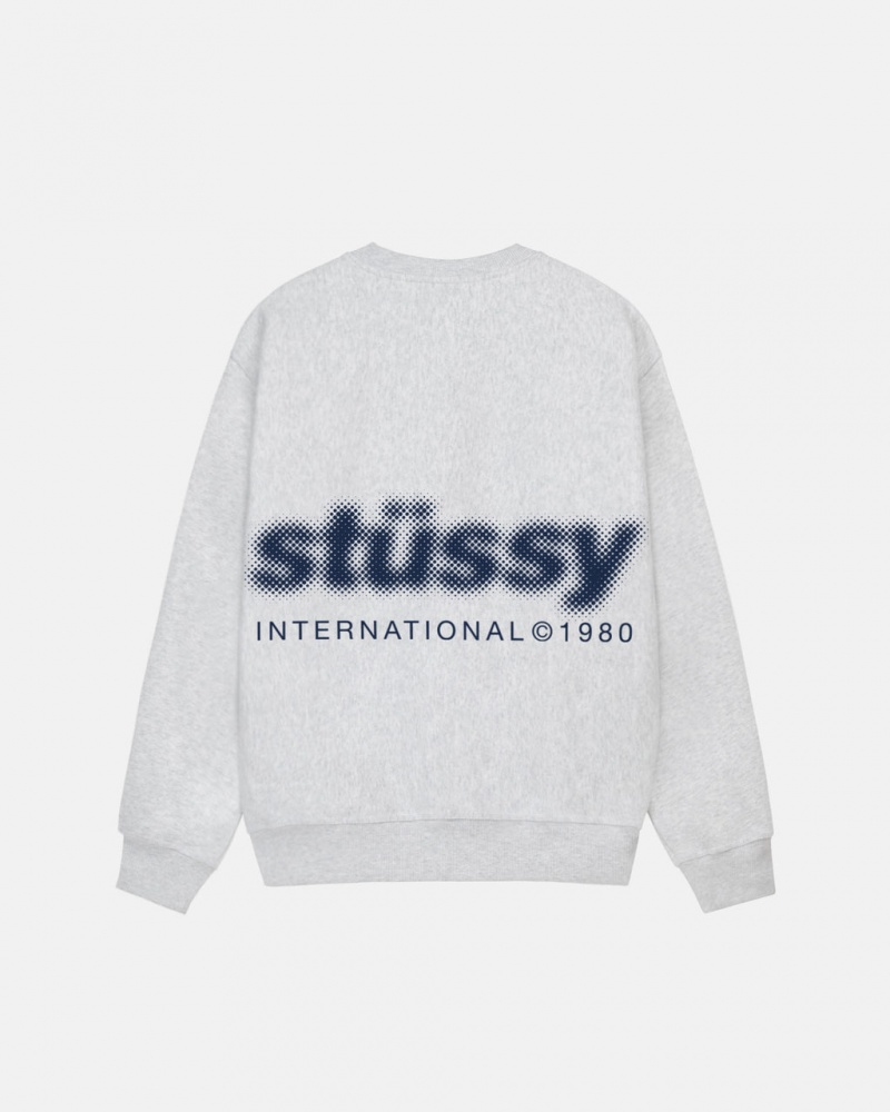 Stussy Blur Crew - Unisex Hoodies Grijs | XNLBH65111