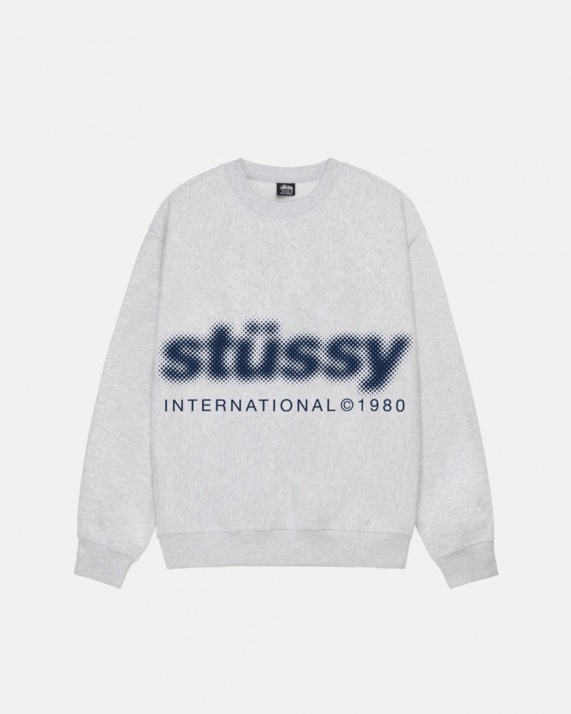 Stussy Blur Crew - Unisex Hoodies Grijs | XNLBH65111